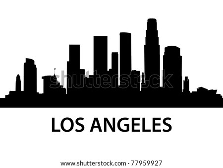 detailed illustration of Los Angeles, California