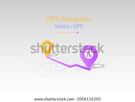 GPS navigator vector