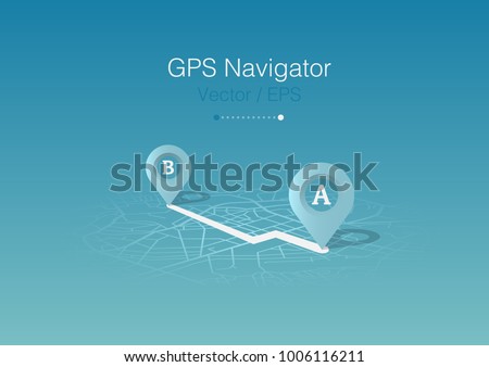 GPS navigator vector