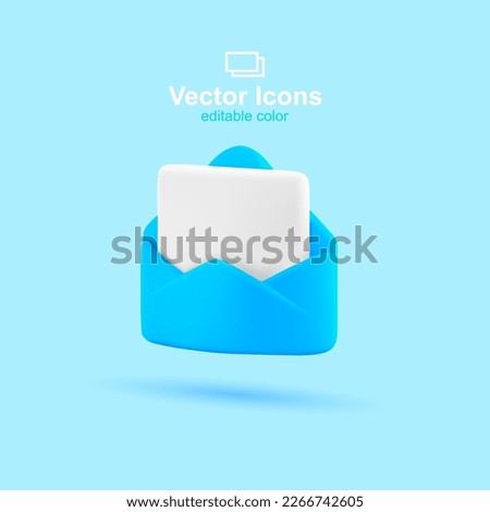 Similar – Image, Stock Photo Blue letter Letter (Mail)