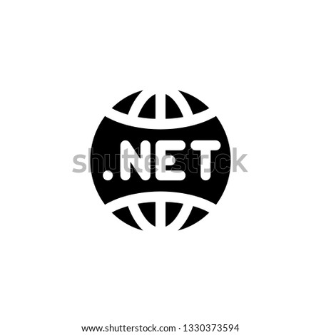 dotnet icon with glyph style vector illustration. development Software