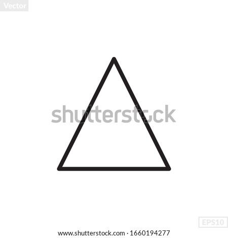 triangle shape illustration vector graphic. basic shape perfect for preschool learning for children and good for mathematics and any purposes.