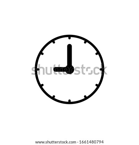 Clock icon vector. symbol of time and schedule.