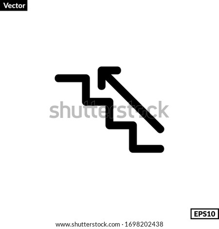 Stairway sign. upstairs icon vector for any purposes