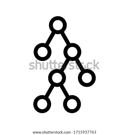 vector illustration of raster binary tree symbol. editable icon