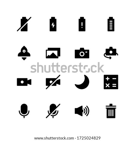 vector illustration of user interface icons.