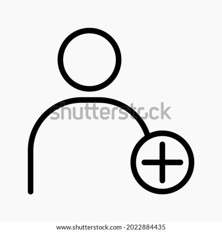Add Friend, Add Contact vector icon isolated on white background. add new people symbol for user interface element Foto stock © 