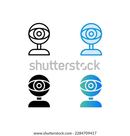 Digital Webcam line icon. linear style sign for mobile concept and web design. webcam video call outline vector icon.