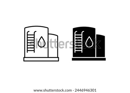 Water tank linear icon. Modern outline Water tank logo concept on white background from Industry collection. vector illustration.