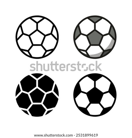 Vector soccer ball on a white background, ideal for European football logos and designs. Clean and simple football illustration, perfect for sports-related projects and branding.