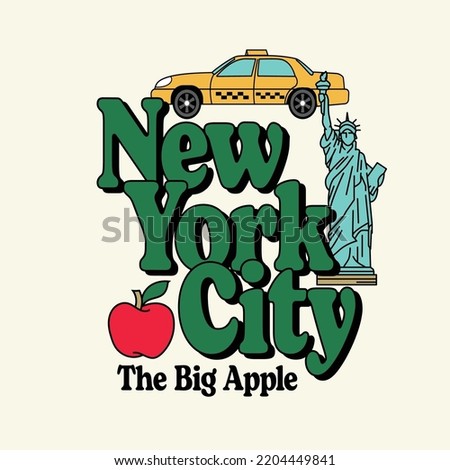 New York City Vector Illustration Text