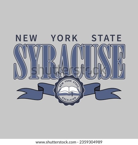 Syracuse Crest Varsity Graphic Vector