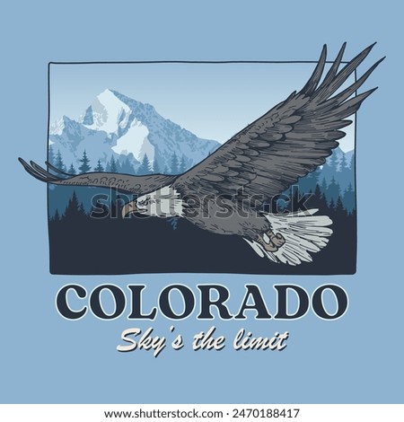 Colorado Destination State Vector Graphic