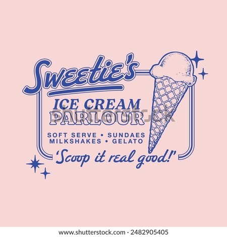 Ice Cream Parlour Vector Graphic