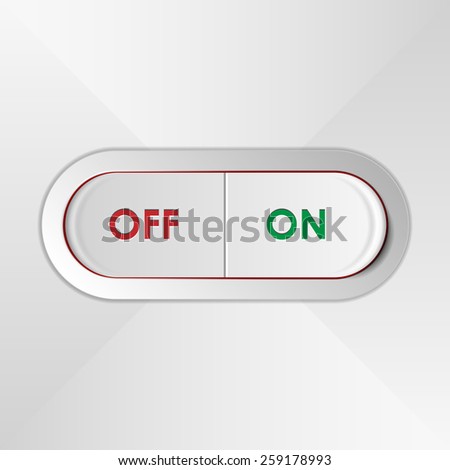 On Off Red Green Vector Light Switch 