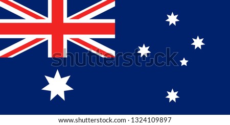 Australia flag isolated vector .Vector illustration. Flat design for business financial marketing banking advertising web concept cartoon illustration. 
