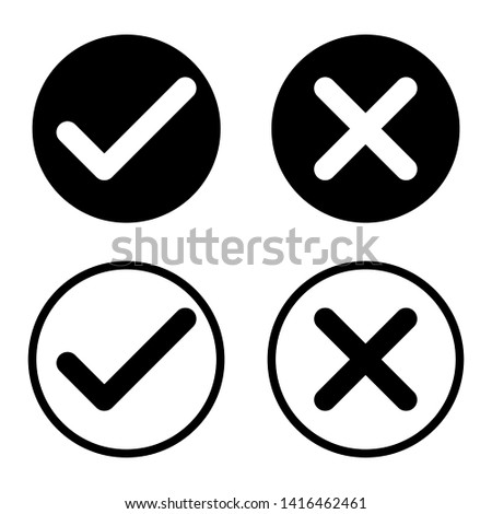 Check box list icons set, black isolated on white background, vector illustration.