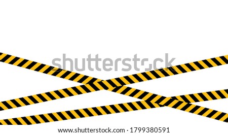 Blank web page covered with yellow tape.
