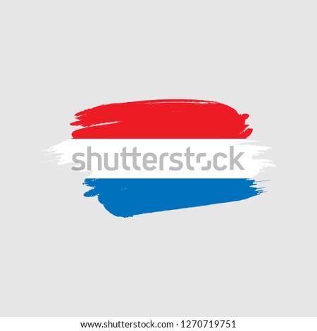 holland flag with brush effect,  Netherlands