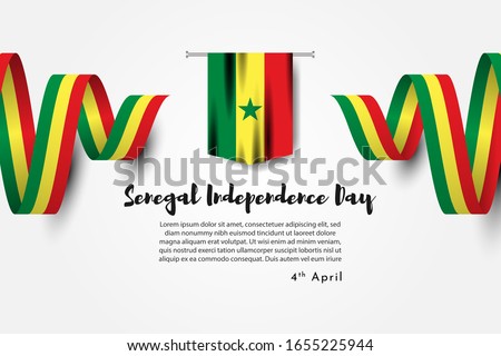 Senegal Independence Day 4th April, vector illustration template design