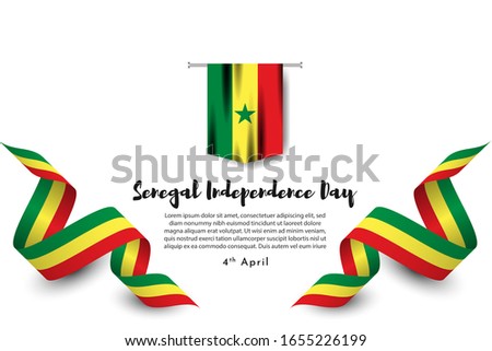 Senegal Independence Day 4th April, vector illustration template design