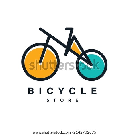 Bicycle store logo template design