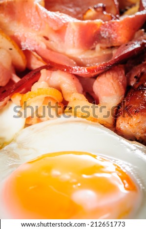 Background of English Big Breakfast food
