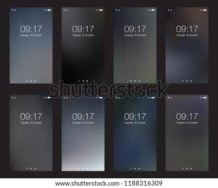 Business vertical hd backgrounds for smartphone screen mobile wallpaper set. Vector illustration