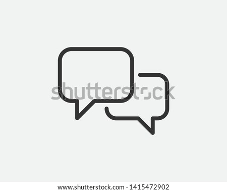 Talk bubble speech icon. Blank empty bubbles vector design elements. Chat on line symbol template. Dialogue balloon sticker silhouette. 