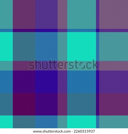 Plaid textile tartan. Check pattern background. Texture fabric vector seamless in pink and turquoise colors.