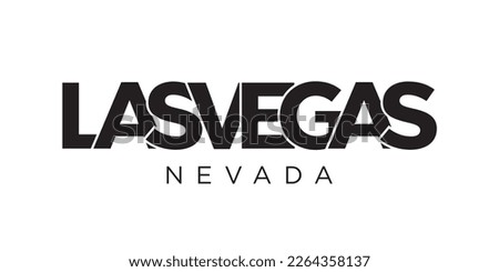 Las Vegas, Nevada, USA typography slogan design. America logo with graphic city lettering for print and web products.
