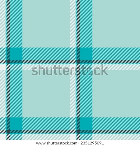 Check background tartan of vector seamless texture with a textile plaid pattern fabric in light and cyan colors.