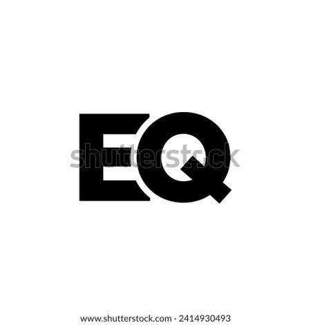 Trendy letter E and Q, EQ logo design template. Minimal monogram initial based logotype for company identity.
