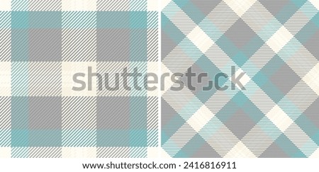 Plaid seamless tartan of texture check background with a fabric textile pattern vector. Set in popular colours. Fashion trends for every season and holiday.