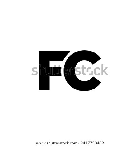 Trendy letter F and C, FC logo design template. Minimal monogram initial based logotype for company identity.
