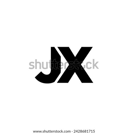 Trendy letter J and X, JX logo design template. Minimal monogram initial based logotype for company identity.