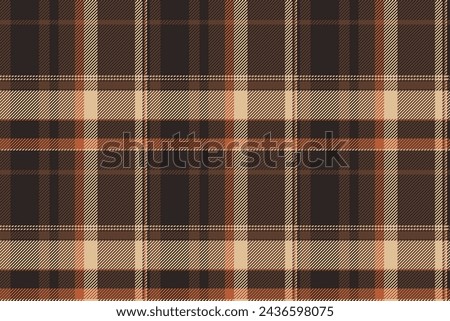 Form fabric background vector, mixed pattern seamless plaid. Wedding textile tartan texture check in orange and dark color.