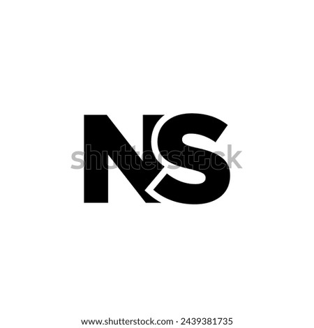 Trendy letter N and S, NS logo design template. Minimal monogram initial based logotype for company identity.