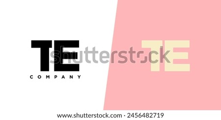Letter T and E, TE logo design template. Minimal monogram initial based logotype.