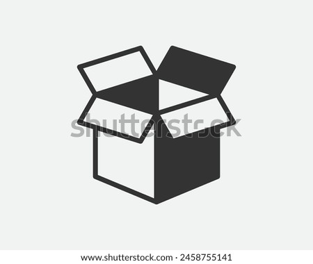 Delivery packaging vector icon. Cargo cardboard box icons. Carton package sign from line geometric shapes.