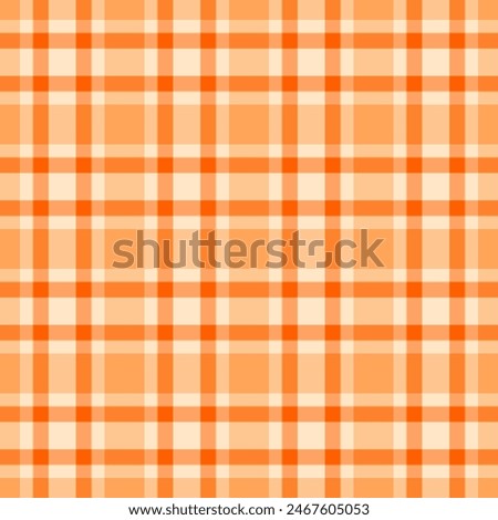 Pattern background plaid of textile tartan vector with a fabric check seamless texture in orange and bisque colors.