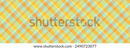 Quilted background check pattern, traditional vector seamless fabric. Irish tartan plaid texture textile in light and amber color.