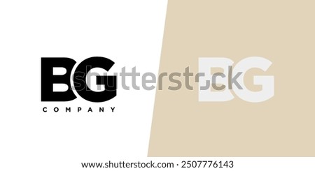 Letter B and G, BG logo design template. Minimal monogram initial based logotype.