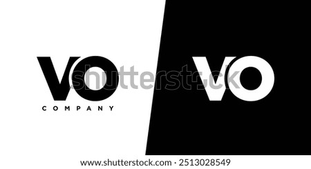 Letter V and O, VO logo design template. Minimal monogram initial based logotype.