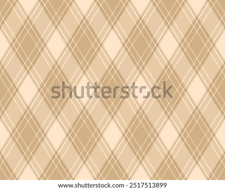 Argyle pattern of geometric rhombus. Harlequin check wallpaper design. Classic diamond shaped textile material for web background, print fabric clothing, sweater, wrapping paper, gift card, invitation