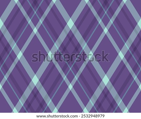 Argyle pattern of geometric rhombus. Harlequin check wallpaper design. Classic diamond shaped textile material for web background, print fabric clothing, sweater, wrapping paper, gift card, invitation