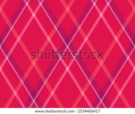 Argyle pattern of geometric rhombus. Harlequin check wallpaper design. Classic diamond shaped textile material for web background, print fabric clothing, sweater, wrapping paper, gift card, invitation