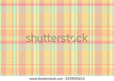 Volume tartan fabric vector, event seamless textile background. Finish texture check pattern plaid in red and yellow colors palette.