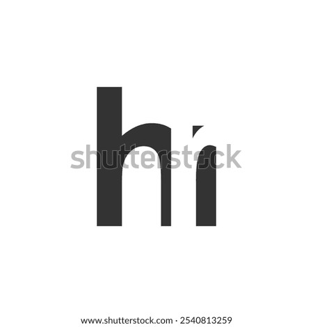 HR creative geometric initial based modern and minimal logo. Letter h r trendy fonts. Universal professional elegant techno vector design.