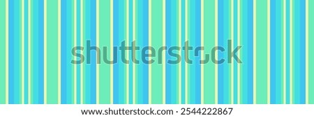 Softness stripe seamless texture, screen lines vertical textile. Kit pattern background vector fabric in cyan and light colors palette.